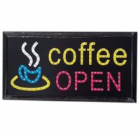 ป้ายไฟLED Coffee OPEN LED SIGN ข้อความ อักษร ตกแต่งหน้าร้าน