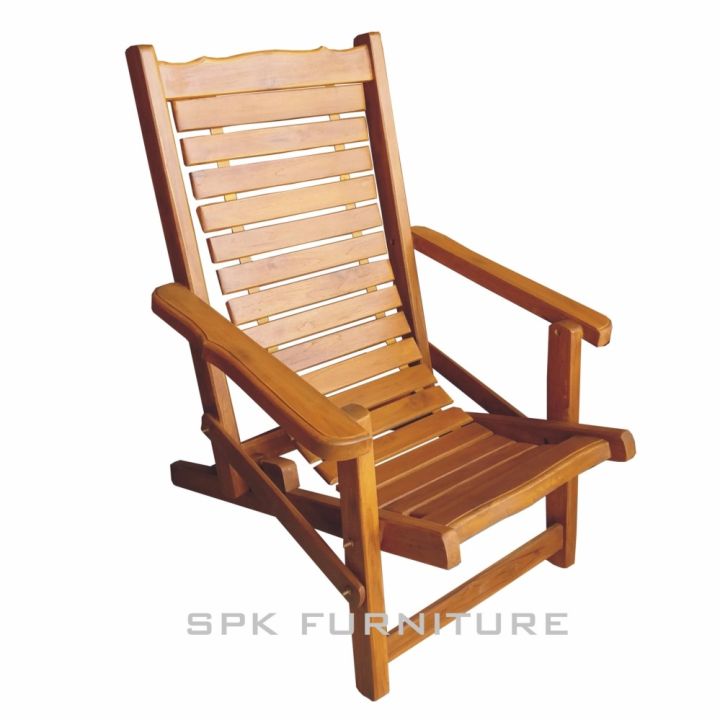 spk-shop-เก้าอี้ไม้จริงปรับโยก-เก้าอี้นั่งปรับนอนไม้จริง-สีไม้สักทอง