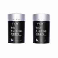 Dexe Hair Building Fiber ไฟเบอร์เพิ่มผมหนา ปิดผมบาง ขนาด 22 กรัม (สีดำ)  2 ชิ้น