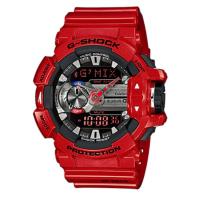 Casio G-Shock นาฬิกาข้อมือผู้ชาย สายเรซิ่น รุ่น GBA-400-4A สีแดง