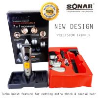 อุปกรณ์ตัดแต่งทรงผม SONAR Precision Trimmer 7 in 1 GROOMING KIT ปัตตาเลี่ยน ไร้สาย ตัดผมสั้น ที่ตัดผมไฟฟ้า เครื่องตัดผมตัดขนจมูก บัตตาเลี่ยน โกนผม โกนหนวด โกนขน แบตตาเลี่ยน แบบไร้สาย ตัดผมเด็ก ชุดบัดตาเลียน ชาร์ตไฟได้ ใบมีดโลหะผสมไทเทเนียมชนิดพิเศษ