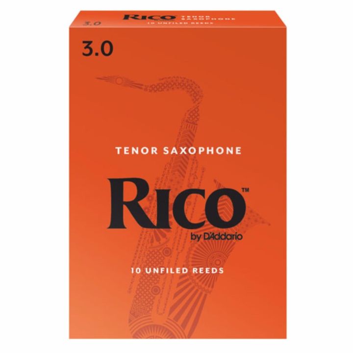 rico-ลิ้นเทเนอร์-แซกโซโฟน-กล่องส้ม-tenor-saxophone-reeds-orange-box-no-3-กล่องละ-10-อัน