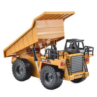 รถบังคับวิทยุ รถบังคับไฟฟ้า รถดั้มบังคับวิทยุ Huina 6 CH Dump Truck (สีเหลือง)