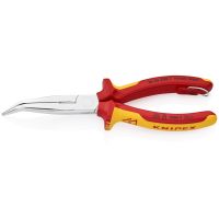 KNIPEX Snipe Nose Side Cutting Pliers w/tether attachment point VDE 200 mm คีมปากแหลมปลายงอ VDE 200 มม. รุ่น 2626200T