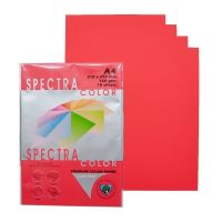 กระดาษ สี สเปคตรา Spectra Color Paper A4 160g. (10 แผ่น) 12 ชุด - Red
