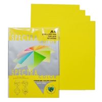 กระดาษ สี สเปคตรา Spectra Color Paper A4 160g. (50 แผ่น) 6 ชุด - Lemon