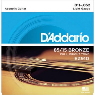 DAddario สายกีต้าร์โปร่ง รุ่นEZ910 Light .11-.52 (1ชุด)