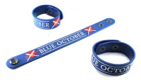 Blue October ริสแบนด์   Wristband สายรัดข้อมือ กำไล วงร็อค พังค์ อีโม เดธเมทัล ป๊อป เกาหลี BBR229NA