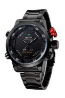 WEIDE นาฬิกาข้อมือผู้ชาย LED  สายสเตนเลส รุ่น SPORT I - Black