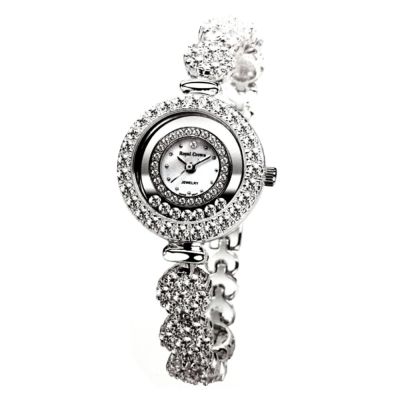 Royal Crown นาฬิกาข้อมือผู้หญิง ประดับเพชร รุ่น 5308-B21 (สี Silver)