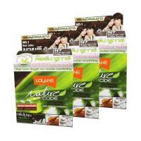 Lolane เนเจอร์โค้ดแชมพูปิดผมขาว- N7 สีน้ำตาลกาแฟ แพ็ค 3 กล่อง