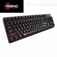 [ส่งเร็วพิเศษ!] SIGNO  คีย์บอร์ดสำหรับเกมE-Sport Semi Mechanical Gaming Keyboard Rubber Dome รุ่น PANDORUS KB-760