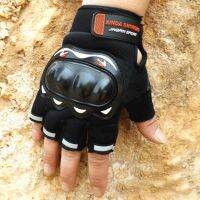 Sports Gloves ถุงมือมอไซร์ ถุงมือ ครึ่งนิ้ว ขับขี่รถมอเตอร์ไซด์ และจักรยาน รุ่นยอดนิยม Free size