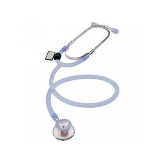 mdf-หูฟังทางการแพทย์-stethoscope-dual-head-747-iic-สีฟ้าใส