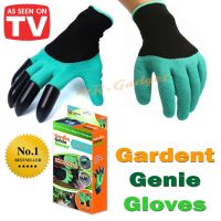 MR-GADGET ถุงมือทำสวน ถุงมือ การเกษตร ช่วยงานสวน ขุดดิน พรวนดิน อเนกประสงค์ (Garden Genie Gloves)