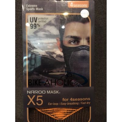 หน้ากาก Naroo Mask X5 - Grey/Orange