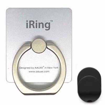 IRing แหวนยึดโทรศัพท์ พร้อม HOOK ตัวแขวนสำหรับติดตั้งในรถยนต์ (สีเงิน)