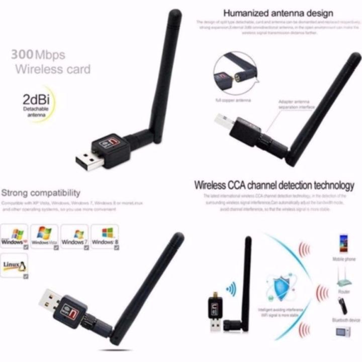 ใหม่ล่าสุด-ของแท้-มีรับประกัน-300mbps-usb-ตัวรับ-wifi-สำหรับคอมพิวเตอร์-โน้ตบุ๊ค-แล็ปท็อป-ตัวรับสัญญาณไวไฟ-แบบมีเสาอากาศ-รับไวไฟ-เสาไวไฟความเร็วสูง-ขนาดเล็กกระทัดรัด-mini-usb-2-0-wireless-wifi-adapter