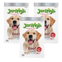 ขนมสุนัข Stick Jerhigh ขนมสุนัขเล็ก ขนมสุนัขใหญ่ แบบแท่ง ขนมสุนัขขัดฟัน เจอร์ไฮ รสเนื้อ 70 กรัม (3 ห่อ)