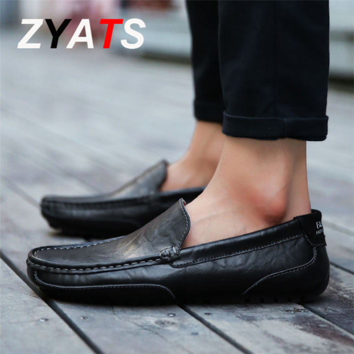 zyats-รองเท้าแตะสำหรับผู้ชายแฟชั่นรองเท้าส้นสูงรองเท้าส้นสูงทำด้วยมือรองเท้าลื่นไถลและแอมป์-รองเท้าไม่มีส้น