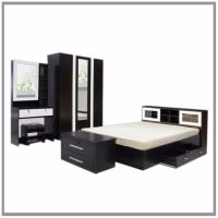 Raminthra Furniture  ชุดห้องนอนบานเลือน DD รุ่น Milano Set ขนาด 5 ฟุต เตียง 5 ฟุต + ตู้เสื้อผ้า  3 บาน + โต๊ะแป้ง 80 cm  ( สีโอ๊ค /ขาว ) Bedroom Set