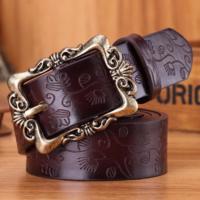 BeeStyle เข็มขัด เข็มขัดผู้หญิง เข็มขัดแฟชั่น Womens Fashion Leather Belt Ceinture รุ่น Luise B12ZX - สีกาแฟ