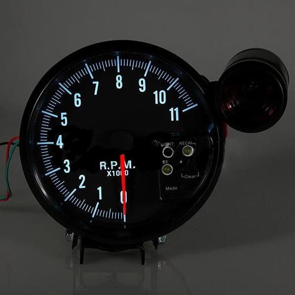 12v-5-ปรับ-7-color-led-tachometer-gauge-11-พัน-rpm-tach-meter-shift-light-วัดรอบใหญ่-เกจ์วัด-มาตรวัดความเร็ว