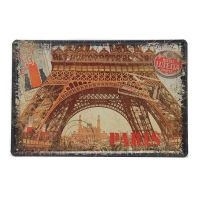 MonkeyAct ป้ายสังกะสีวินเทจ Vintage Eiffel Tower, Paris 2