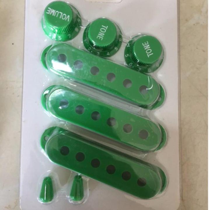 strat-guitar-pickup-covers-knobs-switch-tip-set-for-fender-stratocaster-replacement-accessory-kit-green