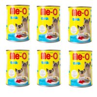 อาหารเปียกแมว Me-o (Meo) Tuna Cat Food 400g (6 Units) อาหารแมว มีโอ แบบเปียก ในกระป๋อง รสปลาทูน่า 400g (6 units)