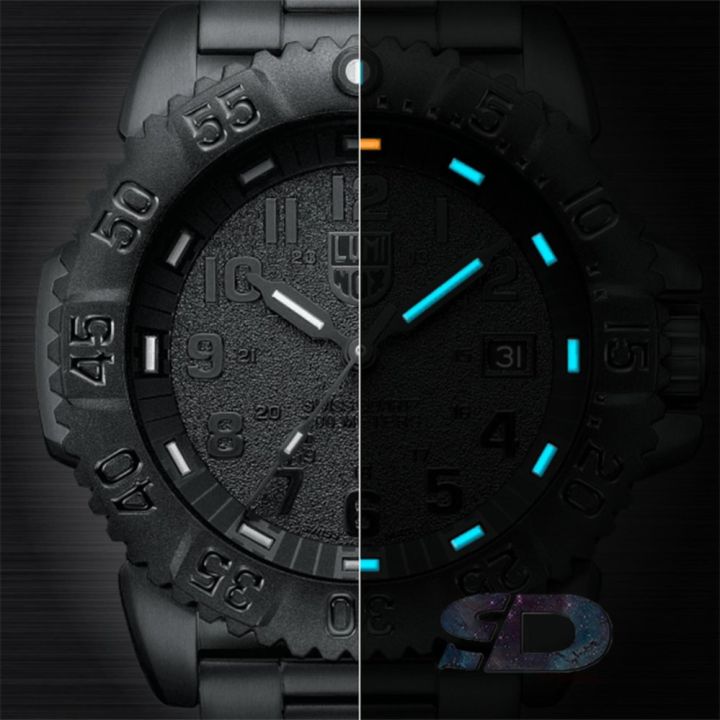 luminox-รับประกันศูนย์2ปี-navy-seal-steel-colormark-3150-series-xs-3152-bo-stainless-steel-blackpvd-black-out