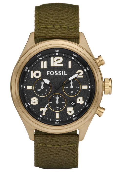 fossil-นาฬิกาข้อมือ-สีเขียว-สายหนัง-รุ่น-de5018