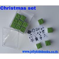 Stamp Christmas set ตรายางขนาด 2 ซม จำนวน 12 ชิ้น