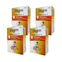 Bigen  Hair coloring บีเง็น ผงย้อมผม อี สีน้ำตาลอ่อน 6 g. (4 กล่อง)