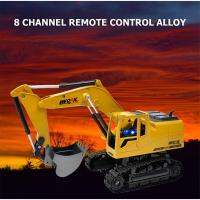 รถแม็คโครของเล่น รถก่อสร้างของเล่น บังคับตักดินได้สมจริง เล่นสนุก Excavator DIE Cast 8 CH 2.4 ghz ขนาด 1:24