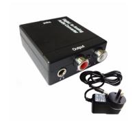 3.5mm Digital Optical Coax Coaxial Toslink to Analog RCA L/R Audio