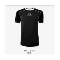 WARRIX SPORT เสื้อฟุตบอลพิมพ์ลาย WA-1540 (สีดำ)