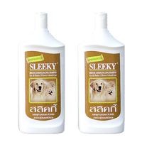 Sleeky Bronze Enchancing Dog Shampoo 1000ml (2 Units) แชมพู สลิคกี้ บำรุงขนและผิวหนัง สำหรับสุนัขขนสีนำ้ตาล 1000ml (2 ขวด)