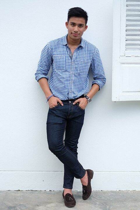 golden-zebra-jeans-กางเกงยีนส์-ทรงเดฟ-รุ่น-ผ้ายืดปักเดฟบลู-430-db-blue