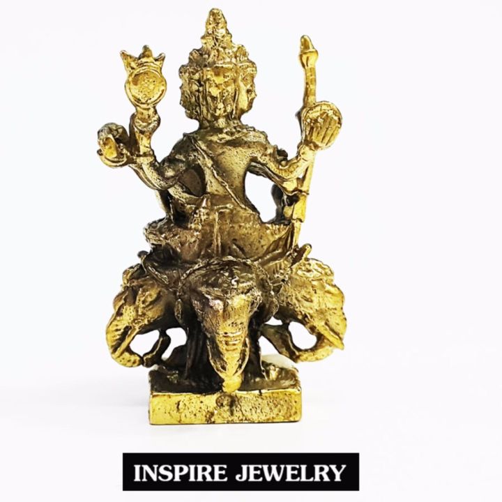 inspire-jewelry-บูชาพระพรหมทรงช้างเอราวัณ-ขนาด-2x3-5cm-หล่อจากทองเหลืองพระพรหม-หรือ-ท้าวมหาพรหม-พระพรหมคือผู้สร้างโลกและสรรพชีวิตทั้งหลาย-ผู้บูชาพระพรหมจะได้รับพรด้านความสำเร็จ-ขอพรใดก็สมปรารถนาทุกประ