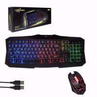 TACKER ชุด Keyboard +Mouse มีไฟ Rainbow Lighting Combo รุ่น 837