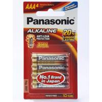 Panasonic Alkaline AAA แพ็ค 4 ก้อน จำนวน 12 แพ็ค (48 ก้อน)