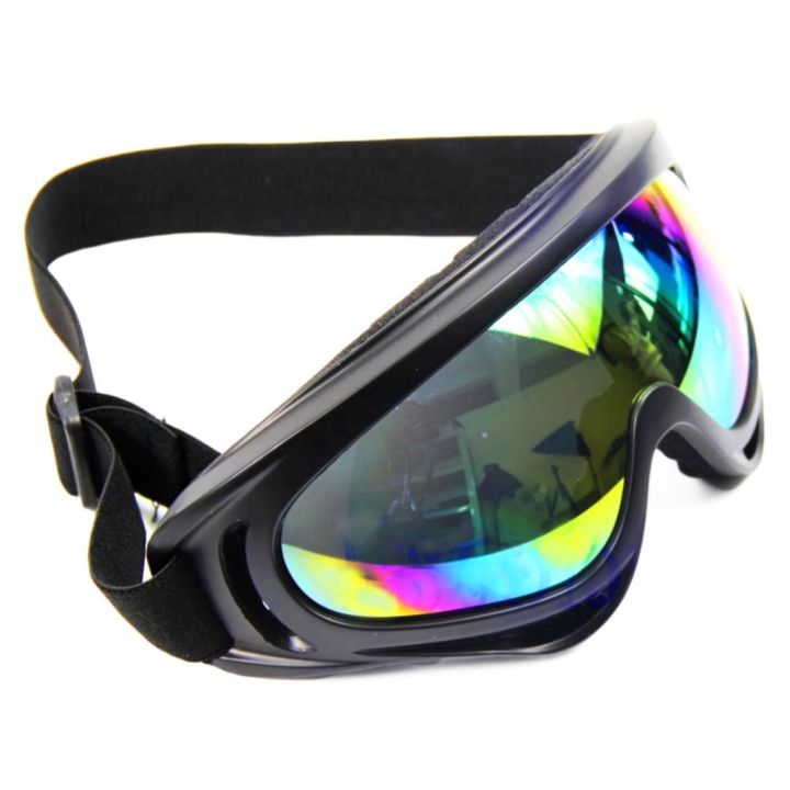 g2g-แว่นตากันแดด-กันฝุ่น-สำหรับขี่มอเตอร์ไซค์-จักรยาน-หรือ-เล่นกีฬากลางแจ้ง-กรอบดำ-มีสายรัด-เลนส์สีมัลติ-จำนวน-1-ชิ้น