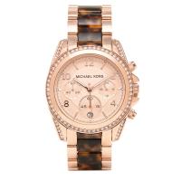 นาฬิกาข้อมือผู้หญิง Michael Kors Blair Rose Dial Rose Gold-tone Ladies Watch MK5859