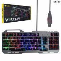 NUBWO NK-47 VIKTOR GAMING KEYBOARD Rubber Dome Switch คีบอร์ดเกมส์มิ่ง มีไฟ มีที่ตั้งมือถือ