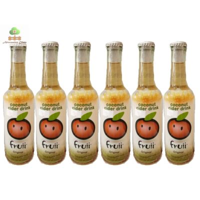 ชีวาดี ฟรุ๊อิ เครื่องดื่มน้ำส้มสายชูหมักจากดอกมะพร้าวอินทรีย์ ออแกร์นิค ชนิดอัดก๊าซ  275 ml 6 ขวด Chiwadi Fluii Organic Coconut cider drink Original Flavour contain 10 amino acids 6 bottles