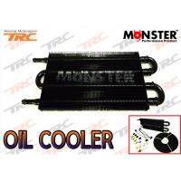 OIL COOLER ออยคูลเลอล์ แยกสำหรับเกียร์ By HK Style แบบบาง4แถว สีดำ ขนาด 250x125x20 mm. MONSTER