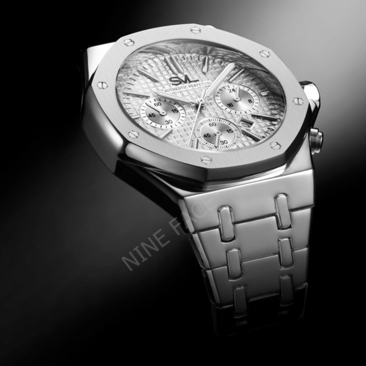 svl-date-quartz-นาฬิกาข้อมือคู่รัก-ได้สินค้าสองชิ้น-มีวันที่-กันน้ำ-100-รุ่น-gp80333-tr-silver-cp-แถมซองนาฬิกาสุดหรู