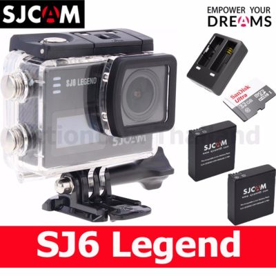 SJCAM SJ6 LEGEND 4K 16Mp เมนูไทย (BLACK) + Sandisk 32 Gb x2 Battery + DualCharger (รับประกัน 1ปี)