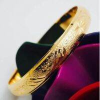 MONO Jewelryกำไลข้อมือเศษทองใบไม้พ่นทราย รุ่นMN039(Gold)